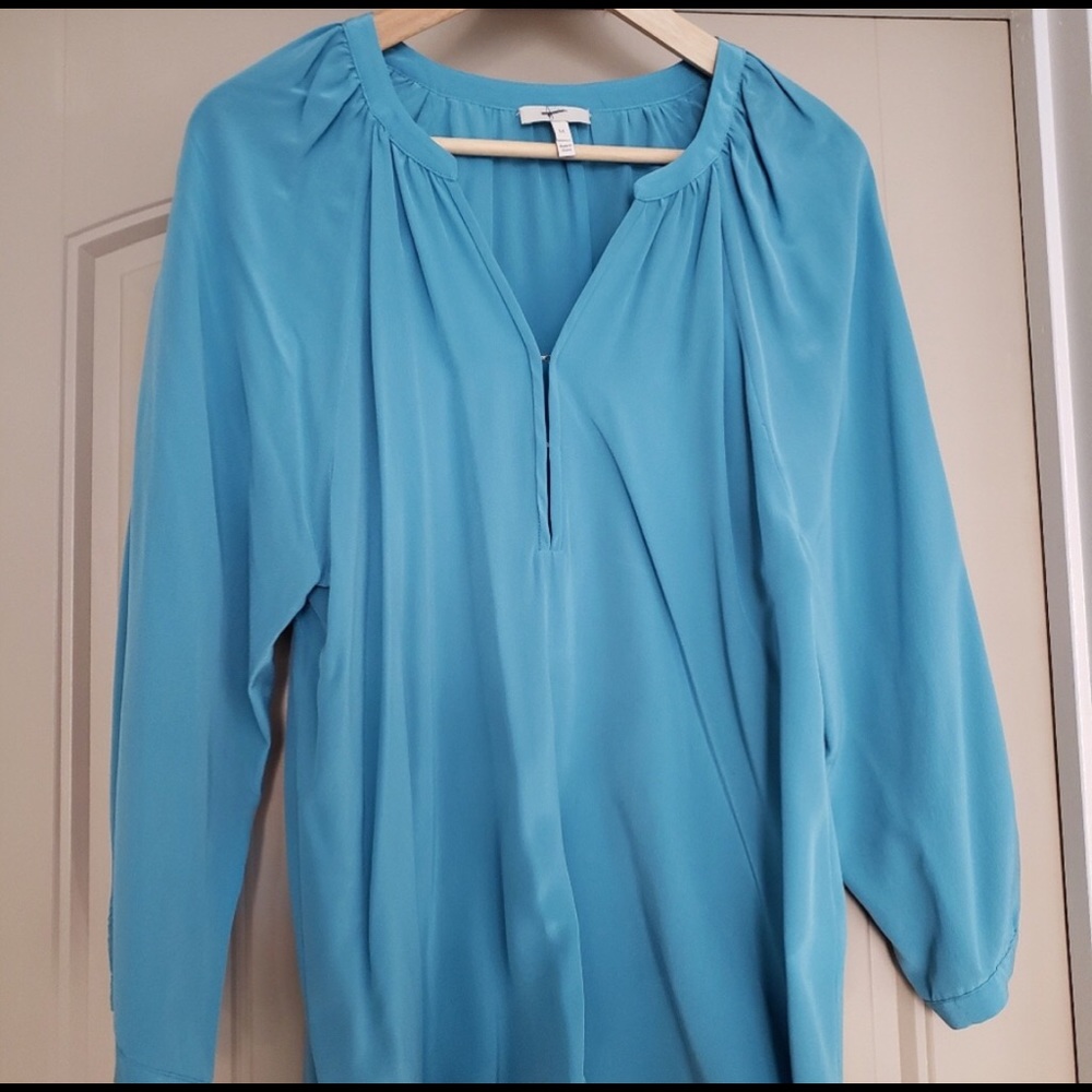 Joie Beautiful Blue Silk Blouse  M